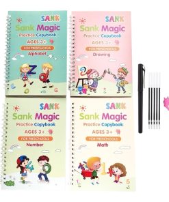 sank magic 4pcs MAGICZNE KSIĄŻECZKI NAUKA PISANIA DŁUGOPIS ZESTAW