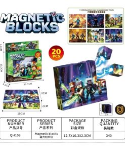 klocki magnet 20pcs minecraft